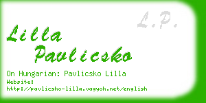 lilla pavlicsko business card